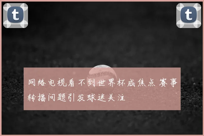 网络电视看不到世界杯成焦点 赛事转播问题引发球迷关注